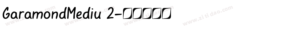 GaramondMediu 2字体转换
